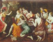 Frans Floris de Vriendt Athene bei den Musen oil painting on canvas